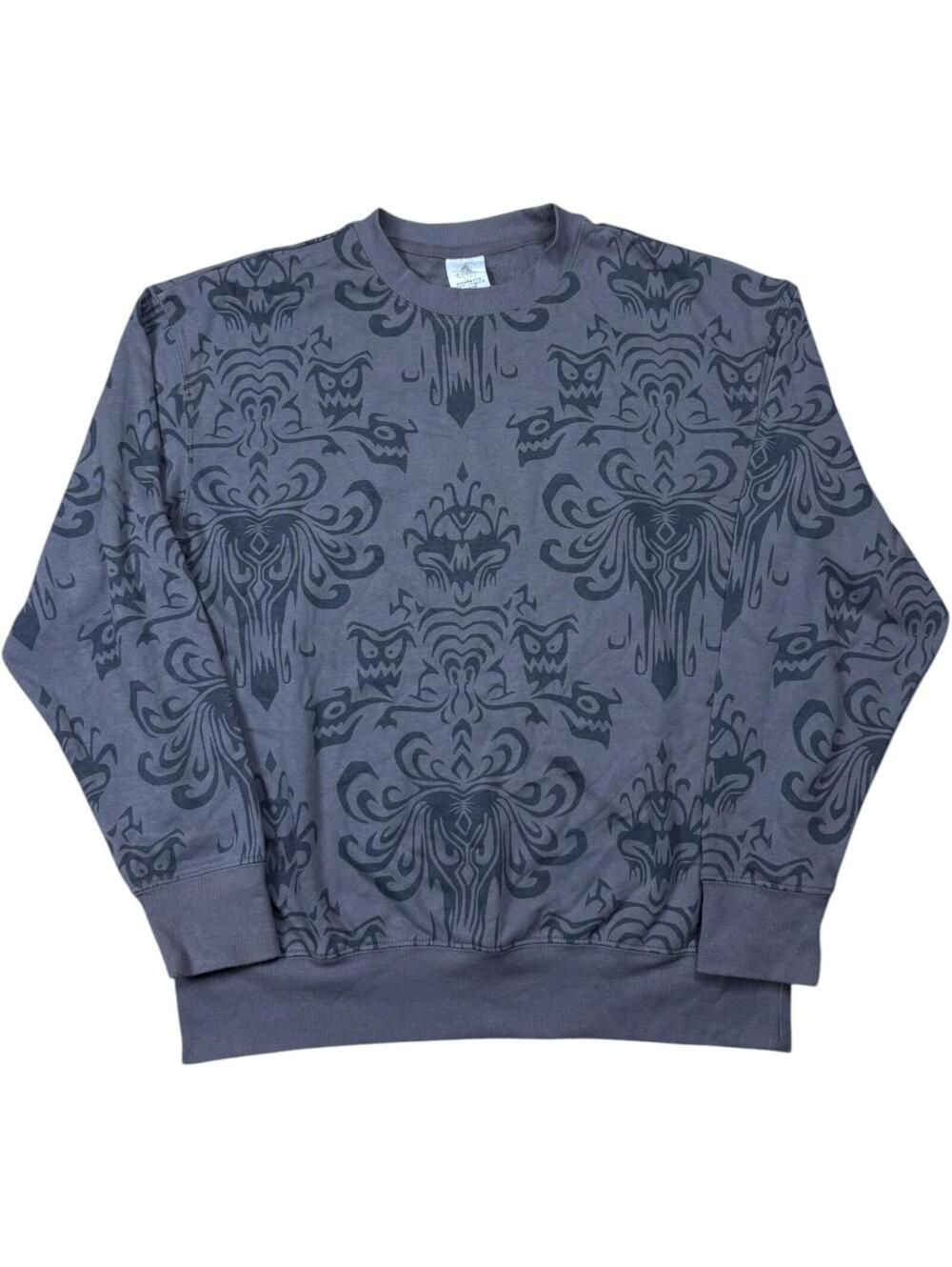 Disney Rare Haunted Mansion Wallpaper Print Crewneck